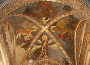 Verona - Fresco of Four Evangelists in San Fermo Maggiore
